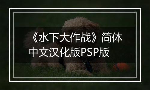 《水下大作战》简体中文汉化版PSP版
