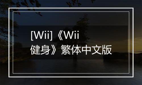 [Wii]《Wii健身》繁体中文版