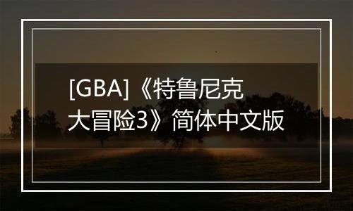 [GBA]《特鲁尼克大冒险3》简体中文版