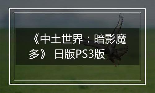 《中土世界：暗影魔多》 日版PS3版