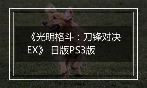 《光明格斗：刀锋对决EX》 日版PS3版