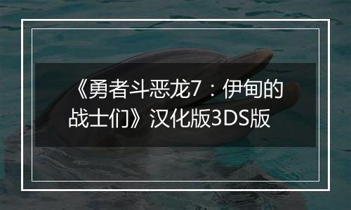 《勇者斗恶龙7：伊甸的战士们》汉化版3DS版