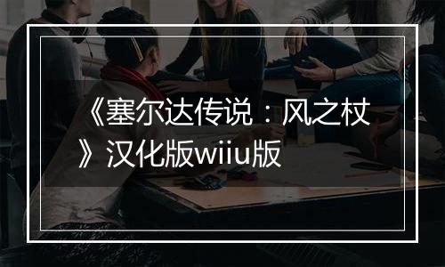 《塞尔达传说：风之杖》汉化版wiiu版