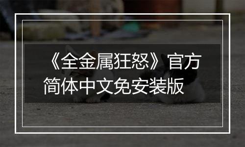 《全金属狂怒》官方简体中文免安装版