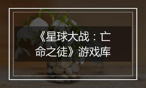 《星球大战：亡命之徒》游戏库