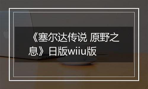 《塞尔达传说 原野之息》日版wiiu版