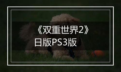 《双重世界2》日版PS3版