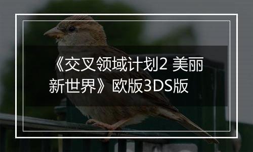 《交叉领域计划2 美丽新世界》欧版3DS版