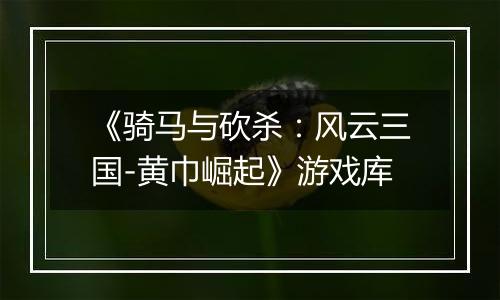 《骑马与砍杀：风云三国-黄巾崛起》游戏库