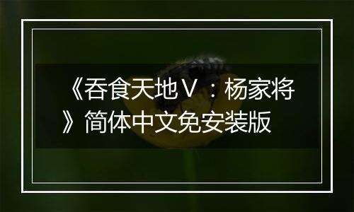 《吞食天地Ⅴ：杨家将》简体中文免安装版