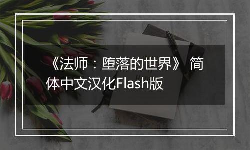 《法师：堕落的世界》 简体中文汉化Flash版