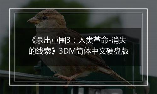 《杀出重围3：人类革命-消失的线索》3DM简体中文硬盘版
