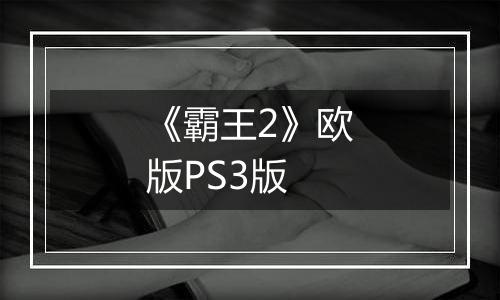 《霸王2》欧版PS3版