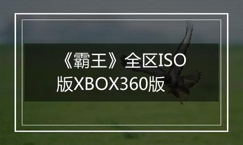 《霸王》全区ISO版XBOX360版