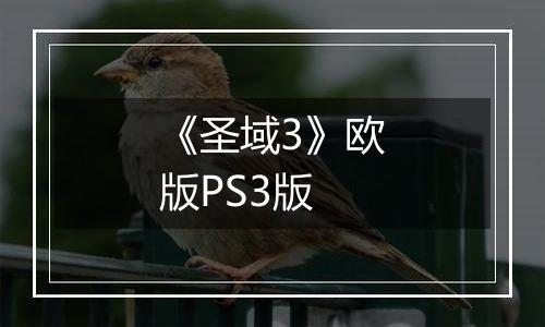 《圣域3》欧版PS3版