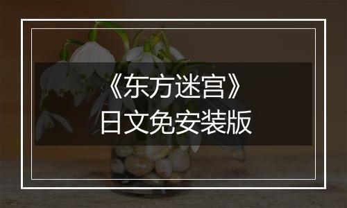 《东方迷宫》日文免安装版