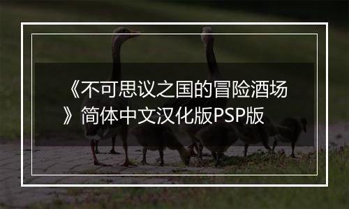 《不可思议之国的冒险酒场》简体中文汉化版PSP版
