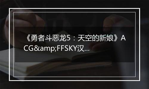《勇者斗恶龙5：天空的新娘》ACG&FFSKY汉化版NDS版