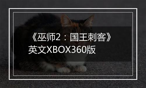 《巫师2：国王刺客》 英文XBOX360版