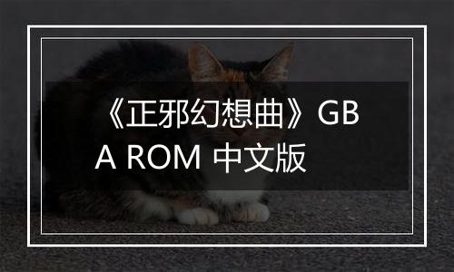 《正邪幻想曲》GBA ROM 中文版