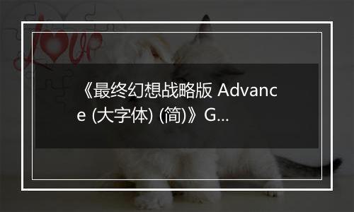 《最终幻想战略版 Advance (大字体) (简)》GBA ROM 中文版