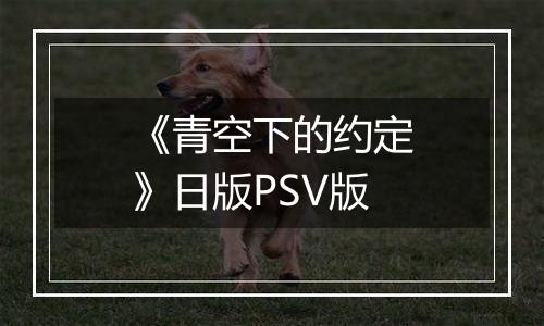 《青空下的约定》日版PSV版