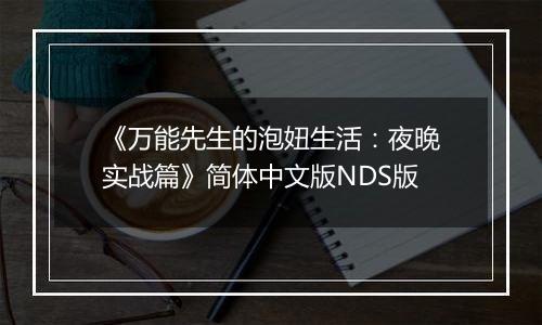 《万能先生的泡妞生活:夜晚实战篇》简体中文版NDS版