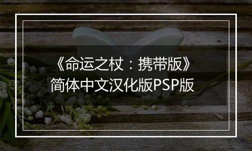 《命运之杖：携带版》 简体中文汉化版PSP版