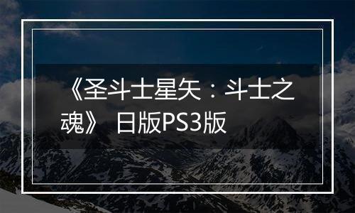 《圣斗士星矢:斗士之魂》 日版PS3版