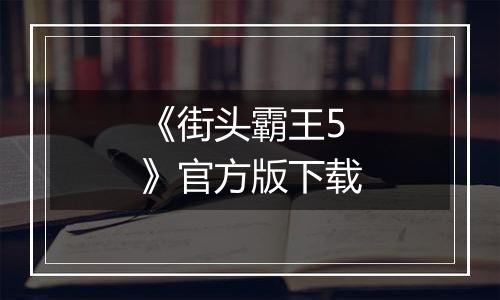 《街头霸王5》官方版下载