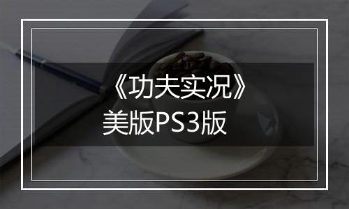《功夫实况》美版PS3版