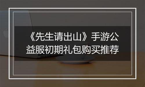《先生请出山》手游公益服初期礼包购买推荐
