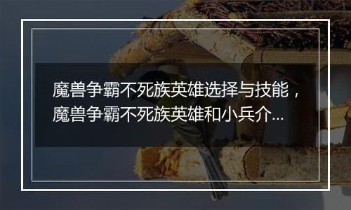 魔兽争霸不死族英雄选择与技能，魔兽争霸不死族英雄和小兵介绍
