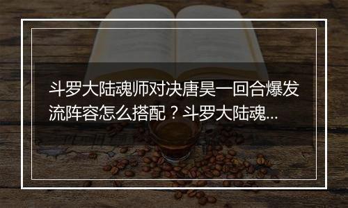 斗罗大陆魂师对决唐昊一回合爆发流阵容怎么搭配？斗罗大陆魂师对决唐昊一回合爆发流阵容介绍