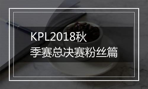KPL2018秋季赛总决赛粉丝篇