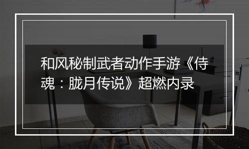 和风秘制武者动作手游《侍魂：胧月传说》超燃内录