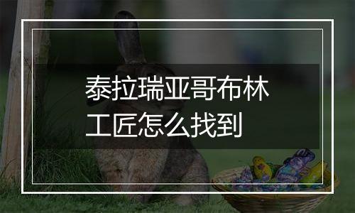 泰拉瑞亚哥布林工匠怎么找到