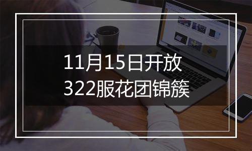 11月15日开放322服花团锦簇