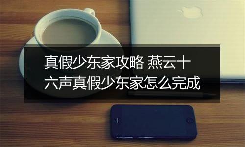 真假少东家攻略 燕云十六声真假少东家怎么完成