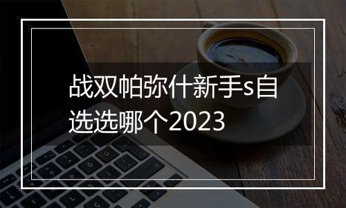 战双帕弥什新手s自选选哪个2023