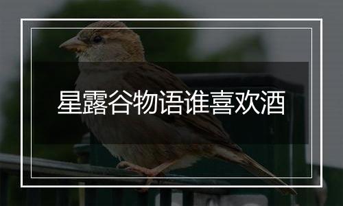 星露谷物语谁喜欢酒