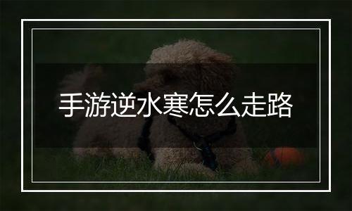 手游逆水寒怎么走路
