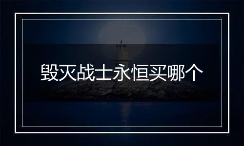 毁灭战士永恒买哪个