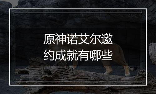 原神诺艾尔邀约成就有哪些