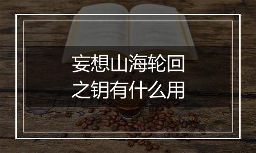 妄想山海轮回之钥有什么用