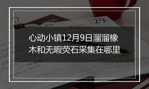 心动小镇12月9日溜溜橡木和无暇荧石采集在哪里