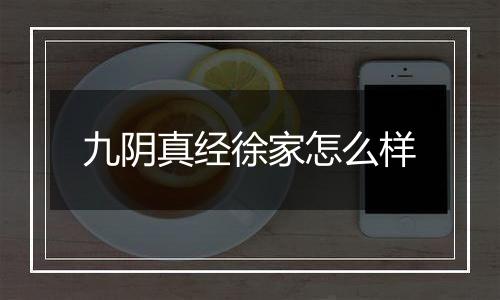 九阴真经徐家怎么样