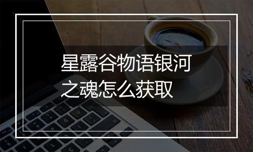 星露谷物语银河之魂怎么获取