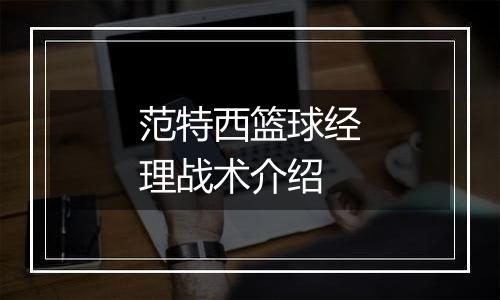 范特西篮球经理战术介绍