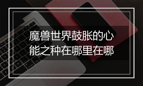 魔兽世界鼓胀的心能之种在哪里在哪